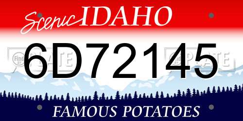 6D72145 Idaho License Plate