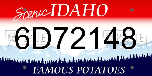 6D72148 Idaho License Plate