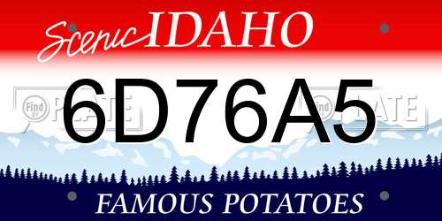 6D76A5 Idaho License Plate