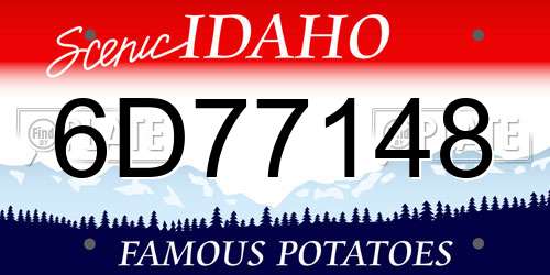 6D77148 Idaho License Plate