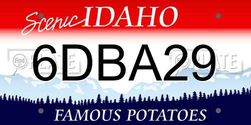 6DBA29 Idaho License Plate