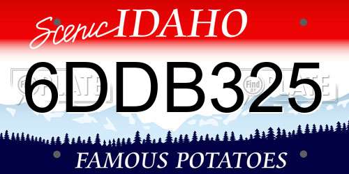 6DDB325 Idaho License Plate