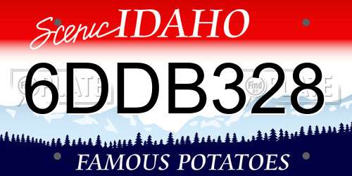 6DDB328 Idaho License Plate
