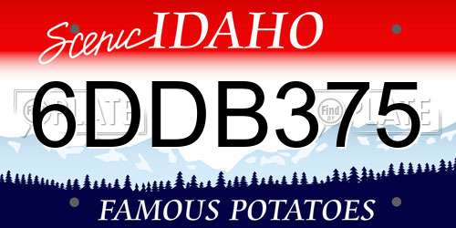 6DDB375 Idaho License Plate