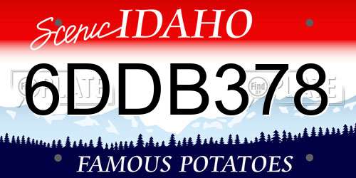 6DDB378 Idaho License Plate