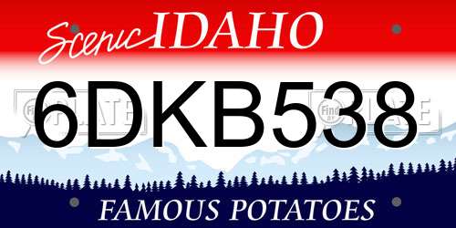 6DKB538 Idaho License Plate