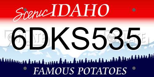 6DKS535 Idaho License Plate