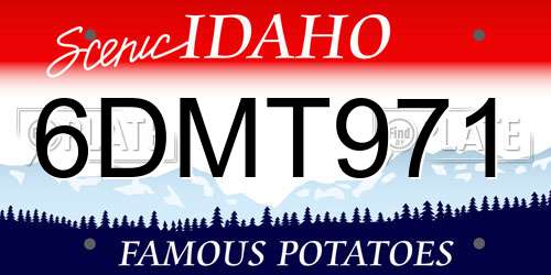 6DMT971 Idaho License Plate