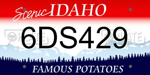 6DS429 Idaho License Plate