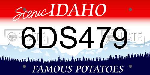 6DS479 Idaho License Plate