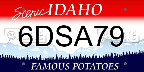 6DSA79 Idaho License Plate