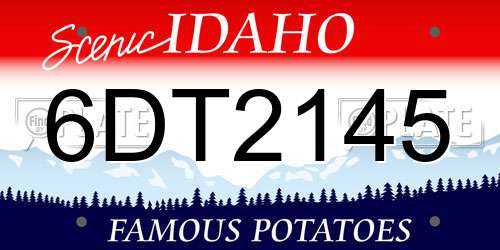 6DT2145 Idaho License Plate