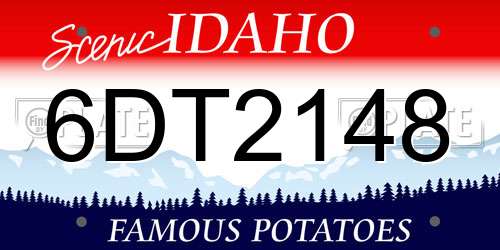 6DT2148 Idaho License Plate