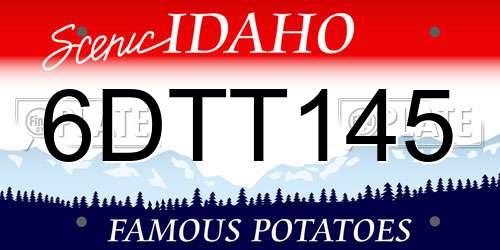 6DTT145 Idaho License Plate
