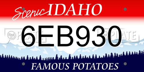 6EB930 Idaho License Plate