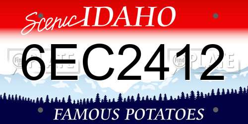 6EC2412 Idaho License Plate