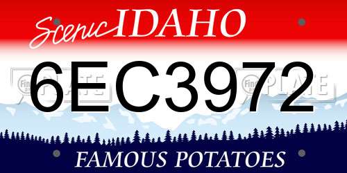6EC3972 Idaho License Plate