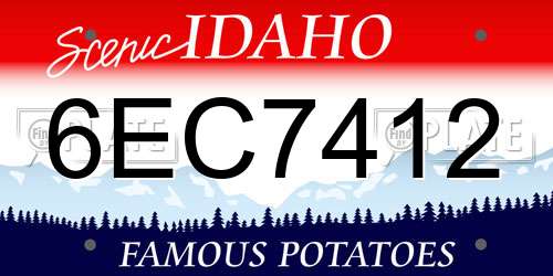 6EC7412 Idaho License Plate