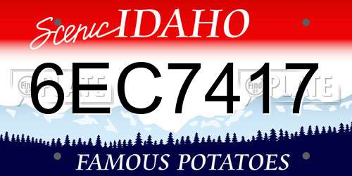 6EC7417 Idaho License Plate