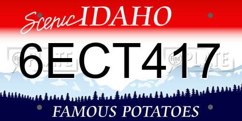 6ECT417 Idaho License Plate