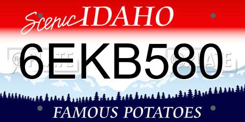 6EKB580 Idaho License Plate