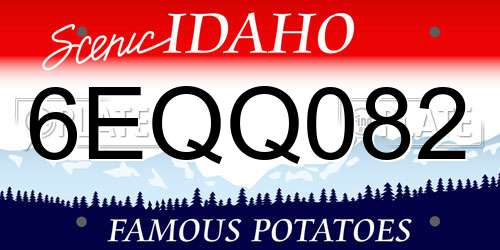 6EQQ082 Idaho License Plate