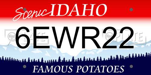 6EWR22 Idaho License Plate