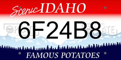 6F24B8 Idaho License Plate