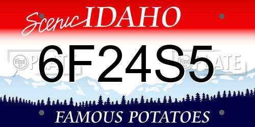 6F24S5 Idaho License Plate