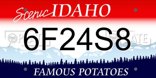 6F24S8 Idaho License Plate
