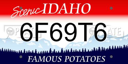 6F69T6 Idaho License Plate