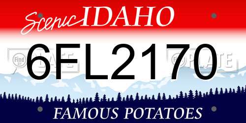 6FL2170 Idaho License Plate