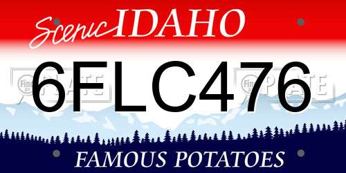 6FLC476 Idaho License Plate