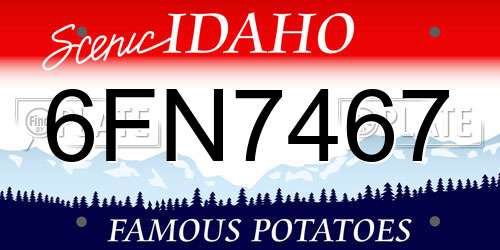 6FN7467 Idaho License Plate