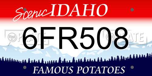 6FR508 Idaho License Plate