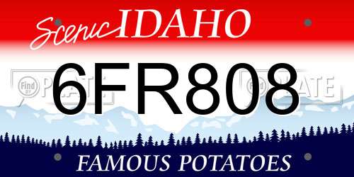 6FR808 Idaho License Plate