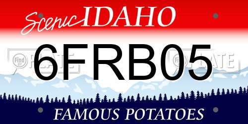 6FRB05 Idaho License Plate