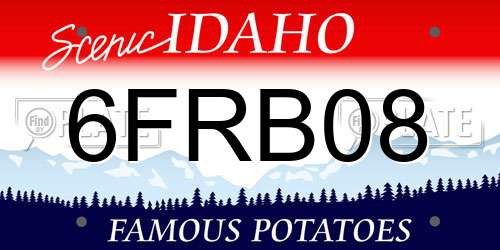 6FRB08 Idaho License Plate