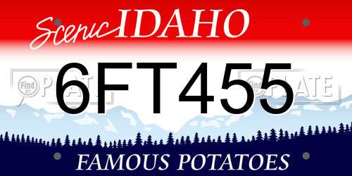 6FT455 Idaho License Plate