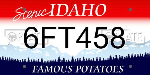 6FT458 Idaho License Plate