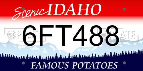 6FT488 Idaho License Plate