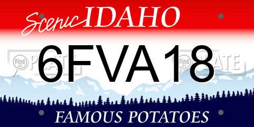 6FVA18 Idaho License Plate
