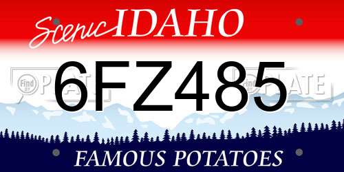 6FZ485 Idaho License Plate