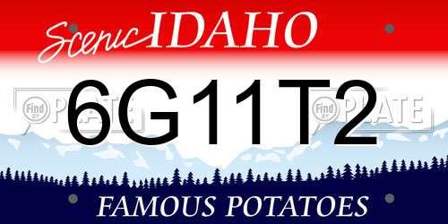 6G11T2 Idaho License Plate
