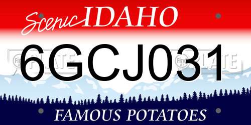6GCJ031 Idaho License Plate
