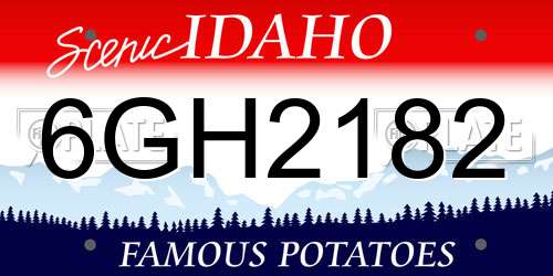 6GH2182 Idaho License Plate