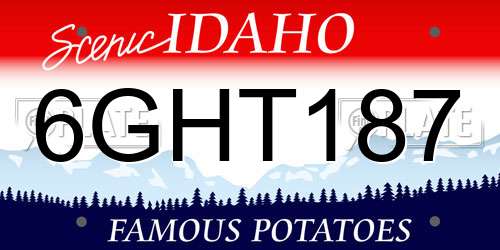 6GHT187 Idaho License Plate