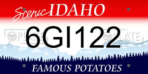 6GI122 Idaho License Plate