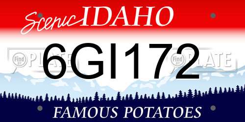 6GI172 Idaho License Plate