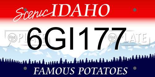 6GI177 Idaho License Plate
